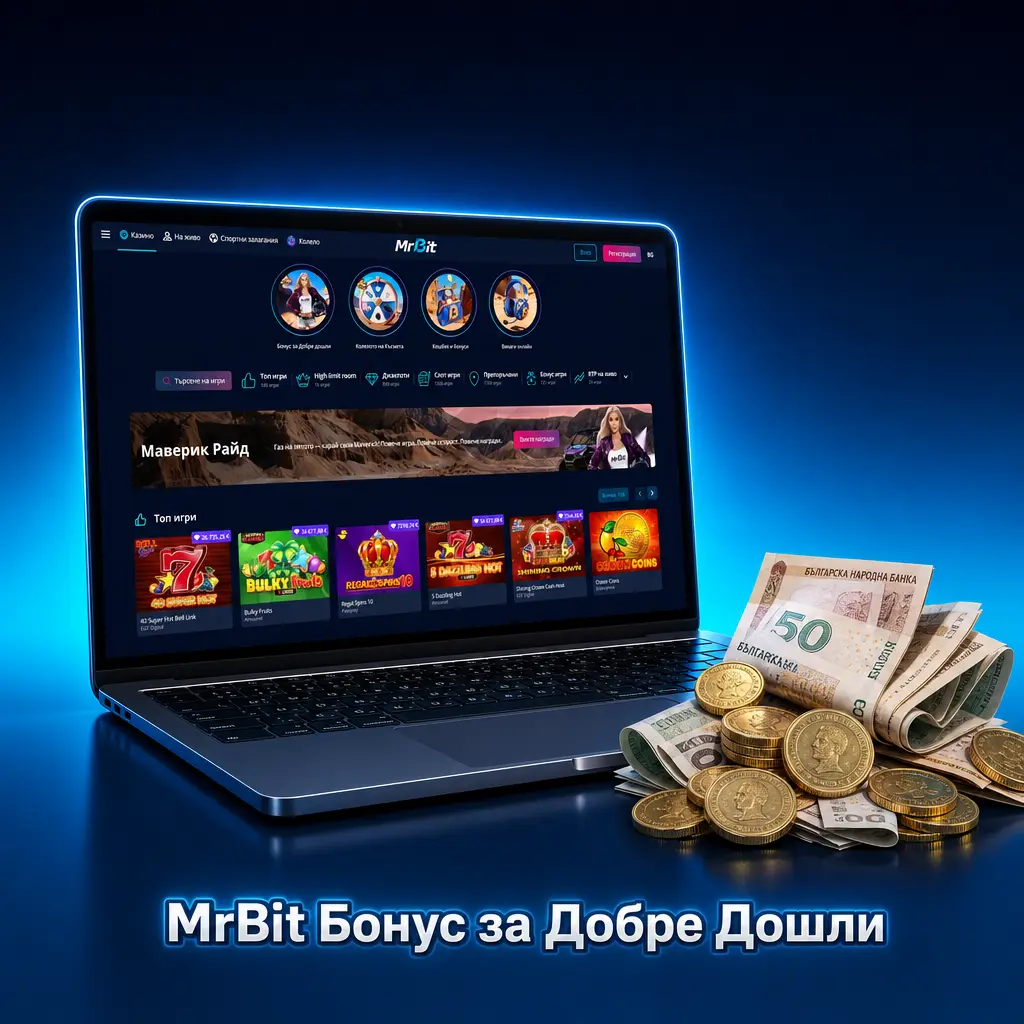 MrBit бонус за добре дошли: 100% match до 100 EUR и 100 безплатни завъртания за Book of Dead при регистрация в България.