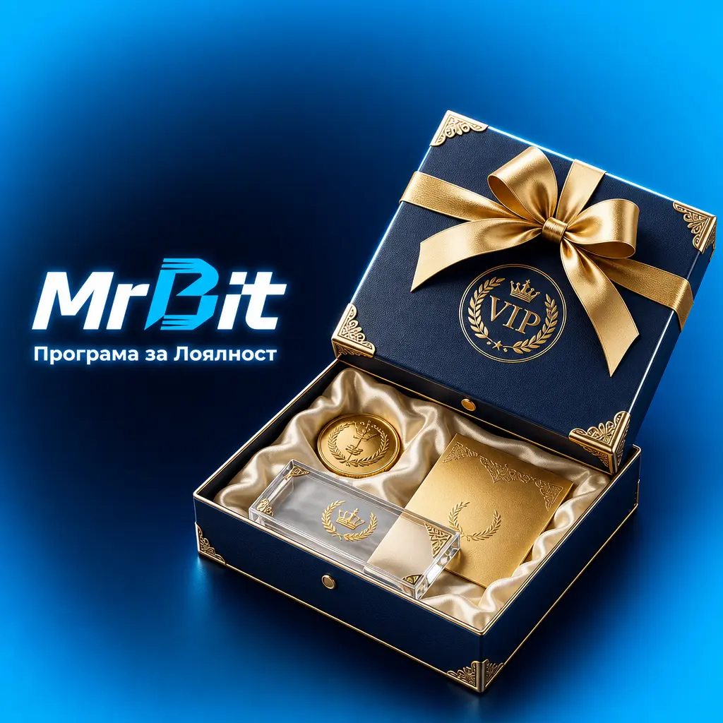 MrBit програма за лоялност с нива Bronze, Silver, Gold и Platinum, кешбек и точки за залози в казино и спорт.