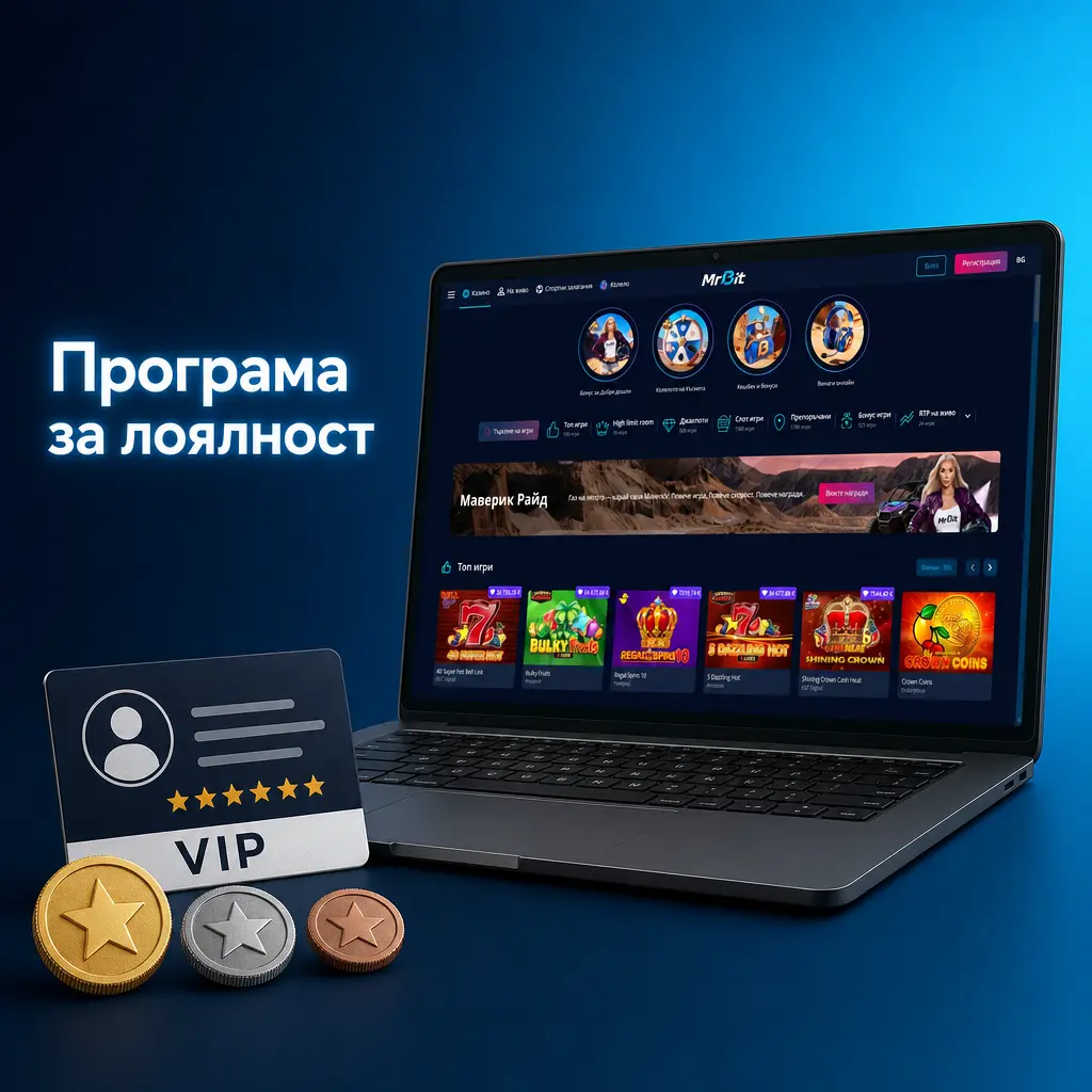 Програма за лоялност с 5 нива - Bronze, Silver, Gold, Platinum, Diamond - и награди с кешбек за активни играчи