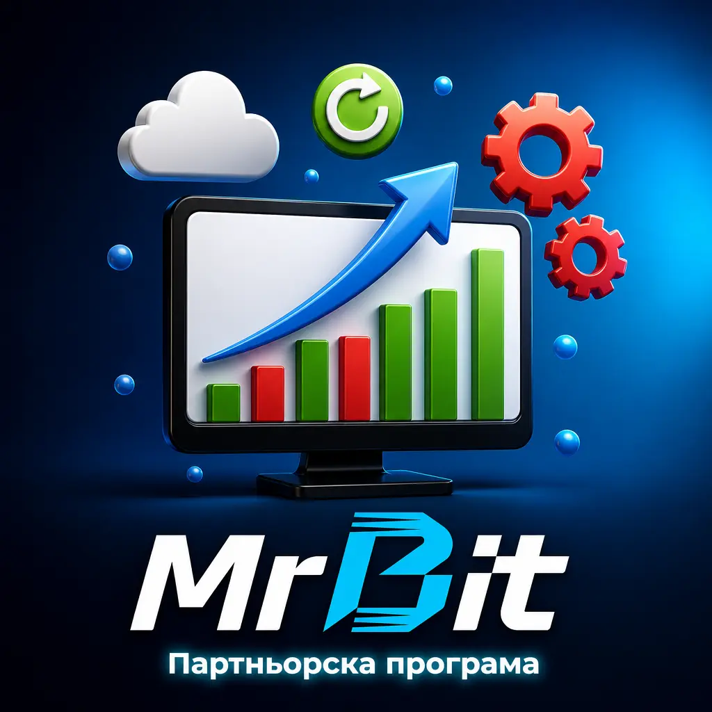Партньорска програма MrBit Affiliates с комисионна до 40% revenue share за насочени играчи от България