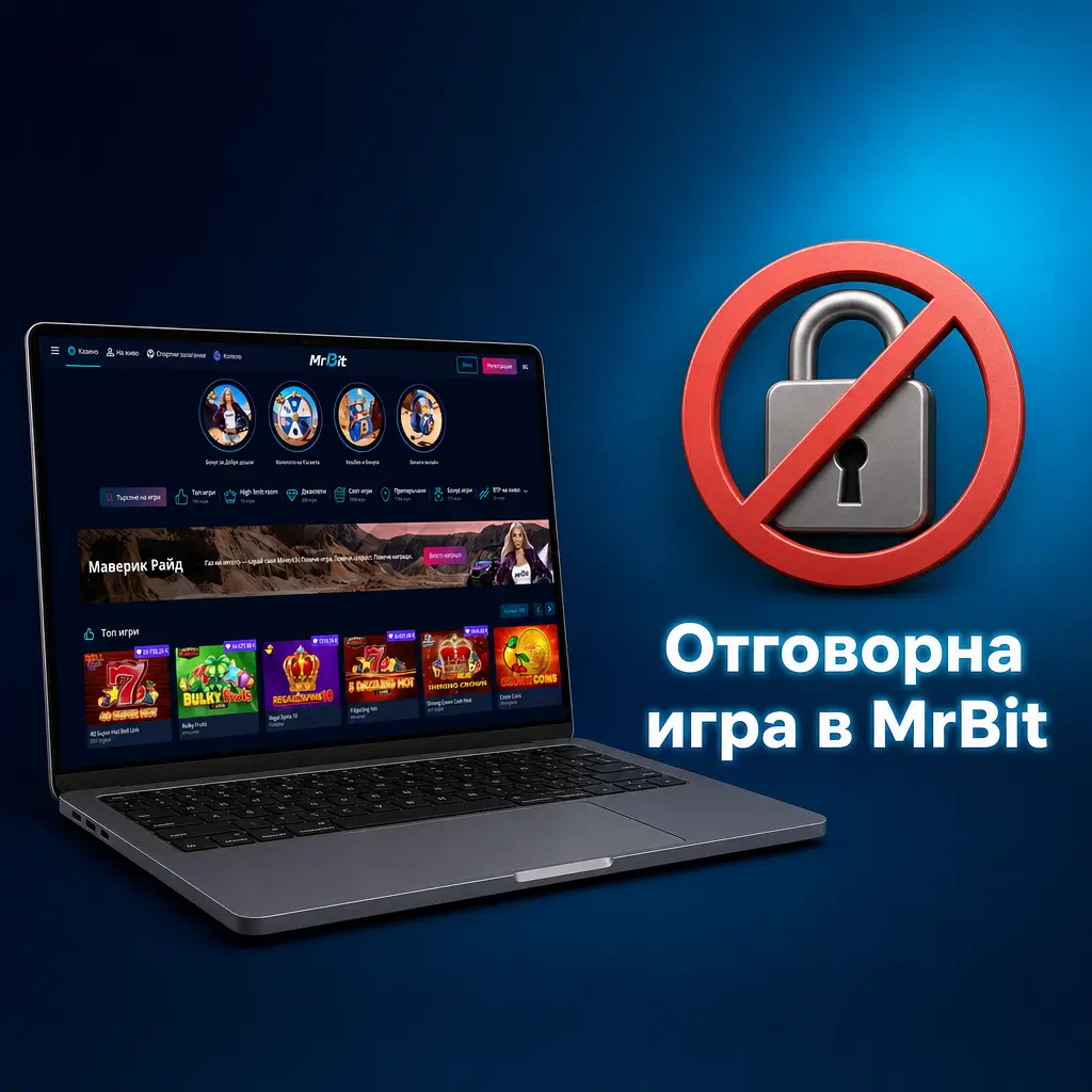 Инструменти за отговорна игра в MrBit: лимити на депозит и загуба, самоизключване и проверка на реалност.