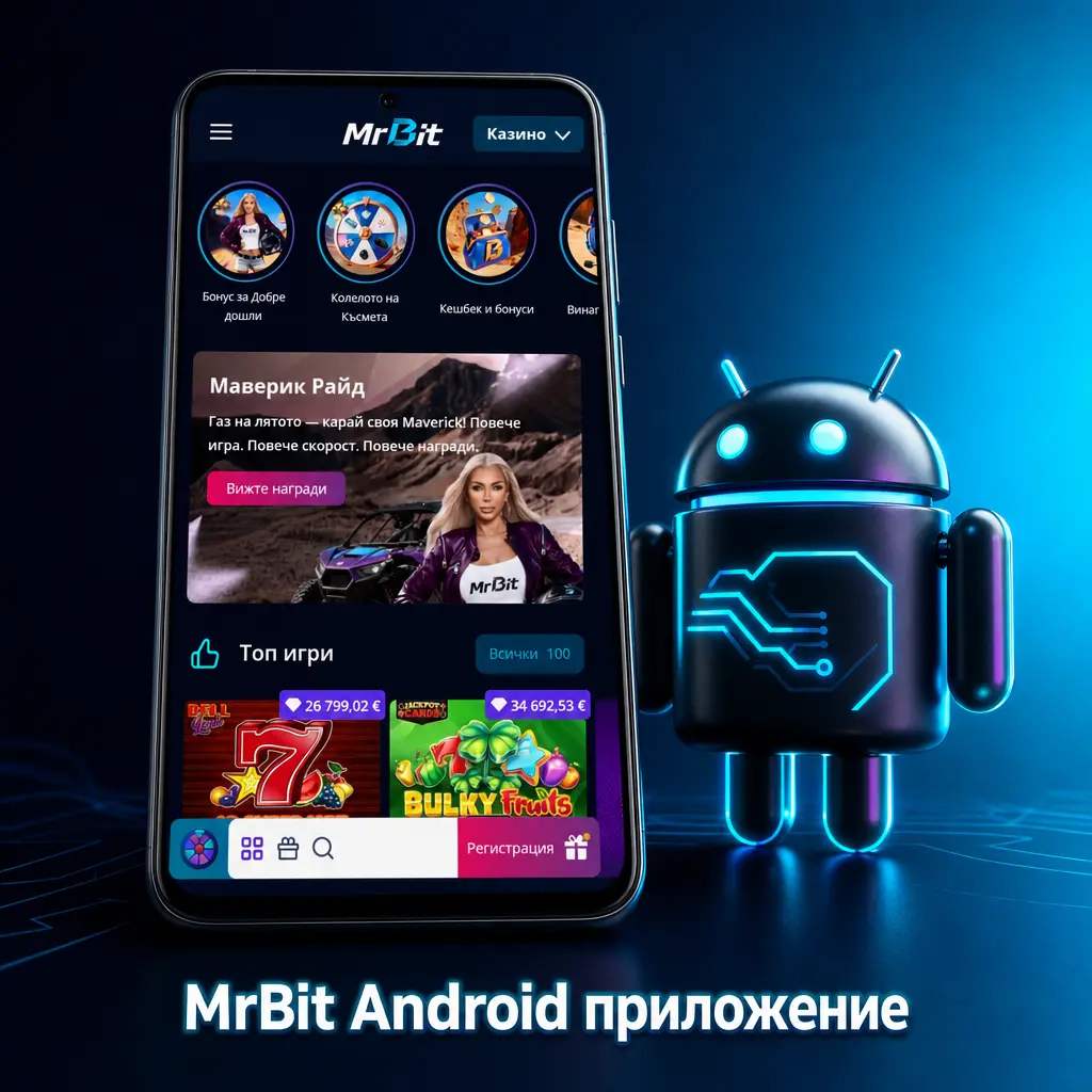 MrBit Android приложение за спортни залози и казино игри - безплатно изтегляне и инсталация