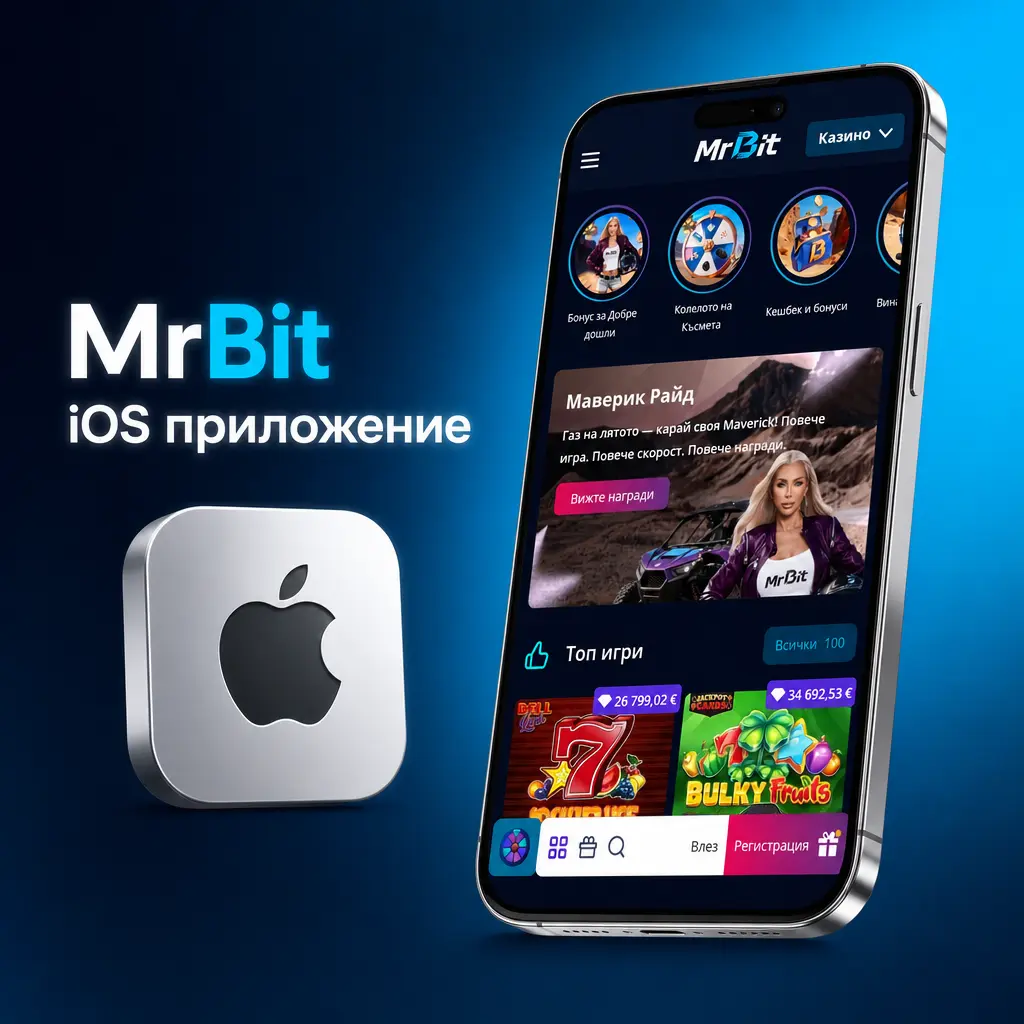 MrBit iOS приложение за iPhone и iPad през Safari с казино игри, спортни залози и живо казино без инсталация от App Store